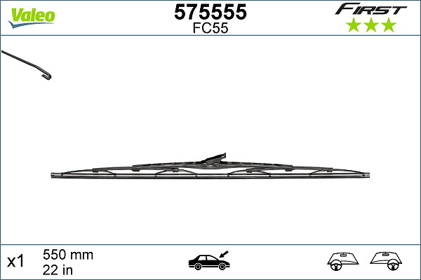 Lamela stergator VALEO 575555